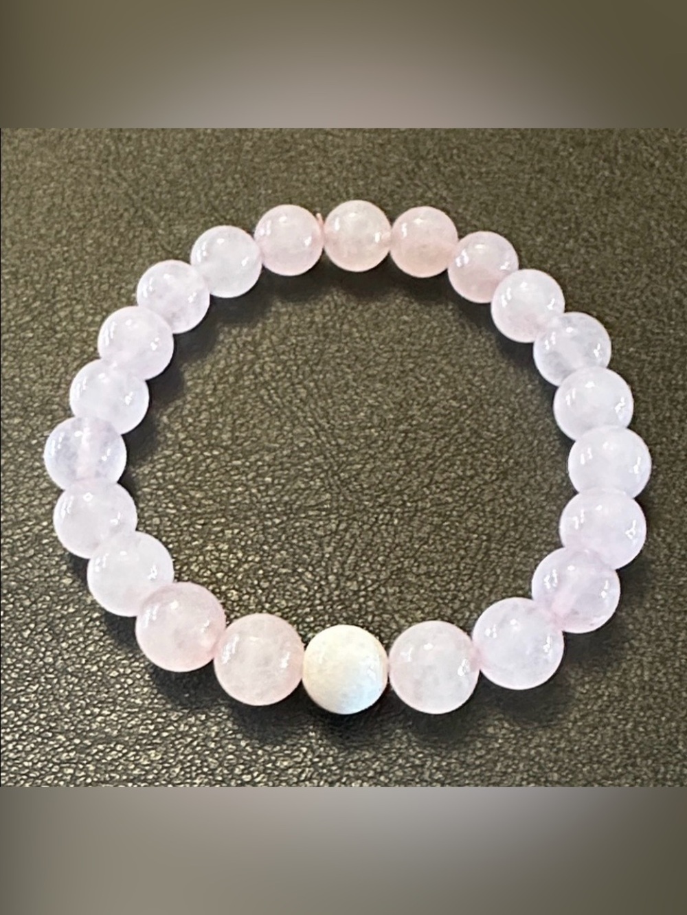 Rose Quartz Beaded Stretch Bracelet